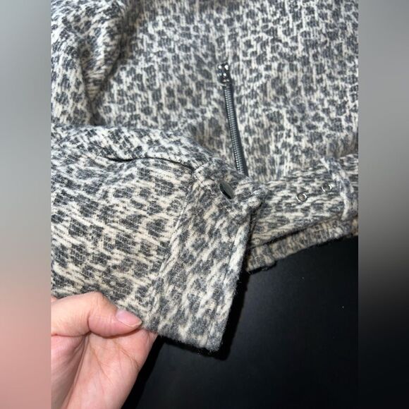 ZARA Leopard Print Biker Jacket size XL EUC animal print streetwear - Picture 3 of 8